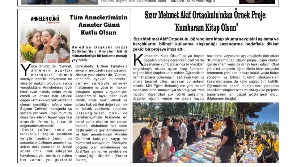 Kumbaram Kitap Olsun projemiz Gemerek Gündem Gazete' sinde yer aldı